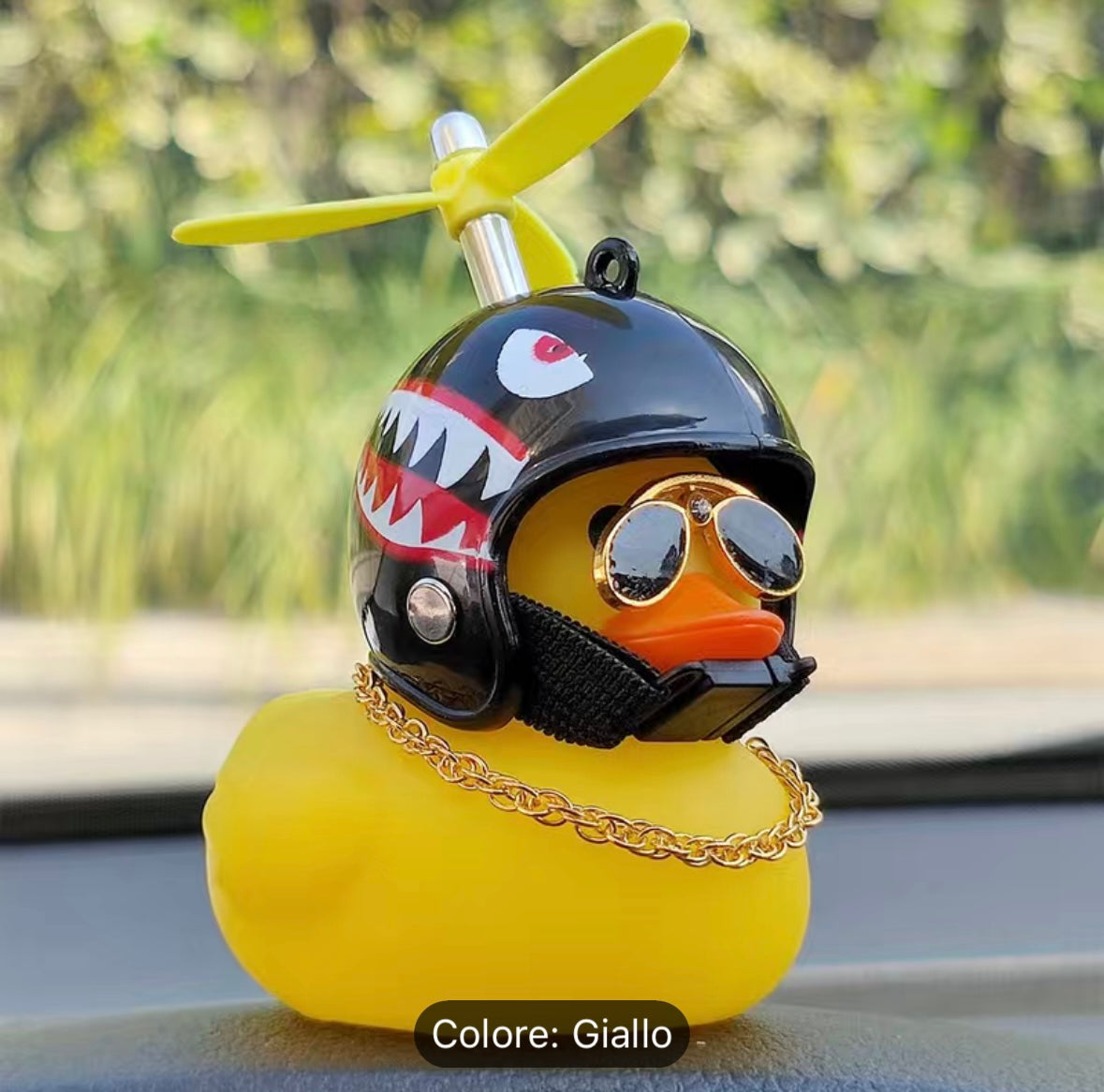 Paperella Gialla con casco a Elica