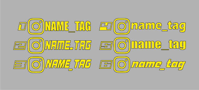 Adesivi NameTag Instagram 2,5x10