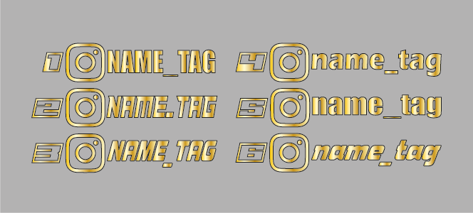 Adesivi NameTag Instagram 2,5x10