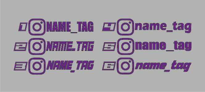 Adesivi NameTag Instagram 2,5x10