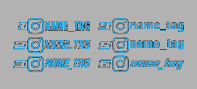 Adesivi NameTag Instagram 2,5x10