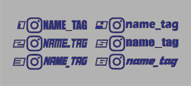 Adesivi NameTag Instagram 2,5x10