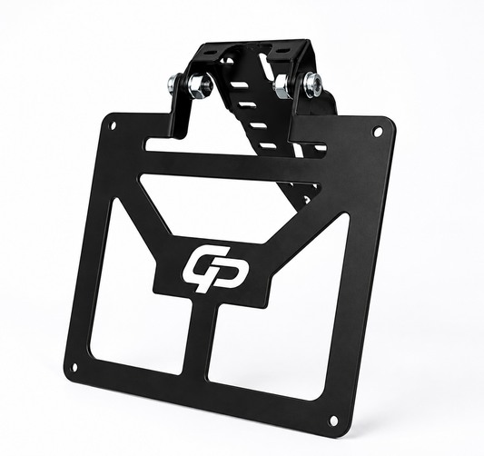 Porta Targa Universale Pieghevole Moto 125cc+ | Acciaio Inox Regolabile